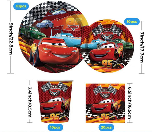 Kit déco à thème - Cars – Flash McQueen Run Festif 974