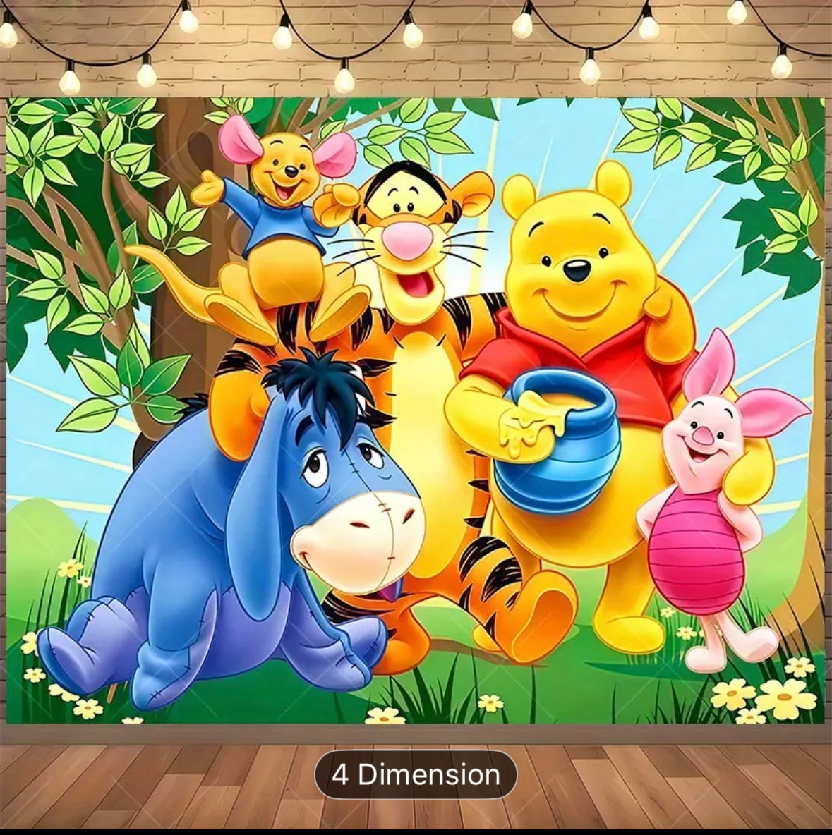 Kit déco à thème - Winnie L'ourson - édition spécial figurine de personnage de la série Mercredi Run Festif 974