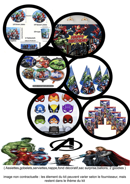 2.6 Kit Anniversaire Thème Avengers